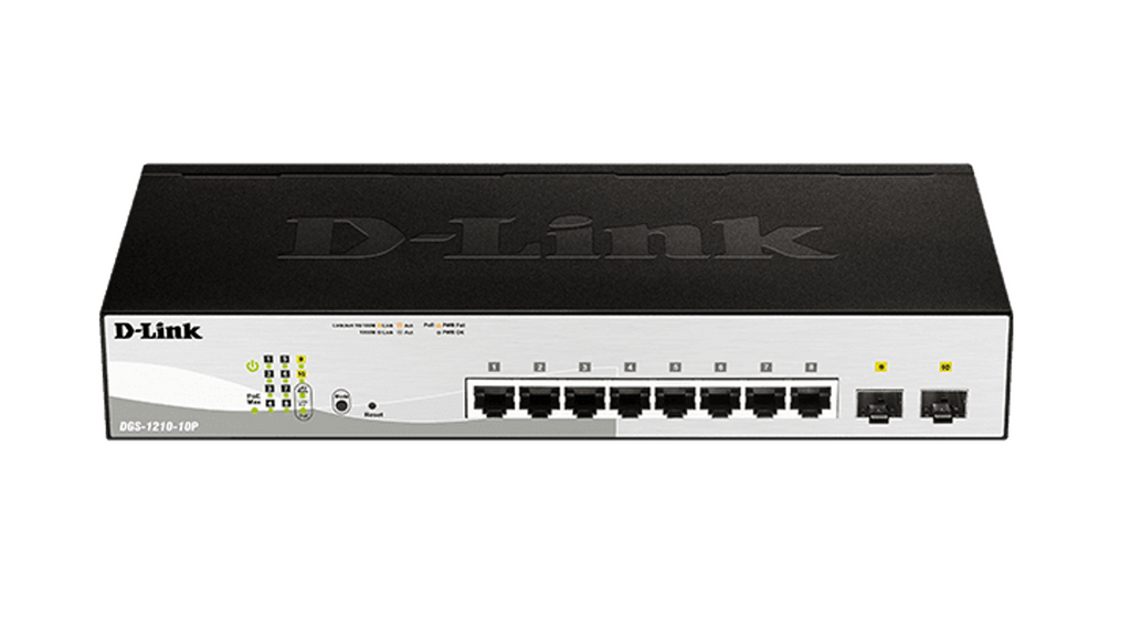 Switch D-Link de 8 portas - DGS-1210-10P