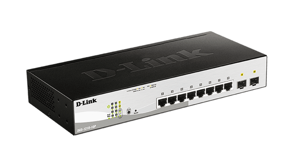 Switch D-Link de 8 portas - DGS-1210-10P